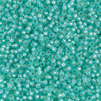 RC11-0571 Dyed Sea Green SL Alabaster Size 11 Seed Beads