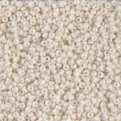 RC11-0600 Matt Op Limestone Lustre Size 11 Seed Beads