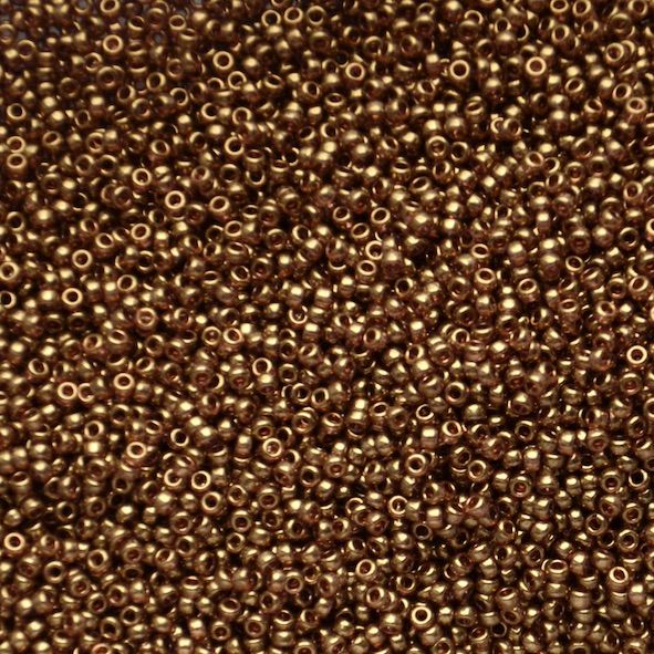 15-1882 Dk Topaz Gold Lustre Size 15 Seed Beads