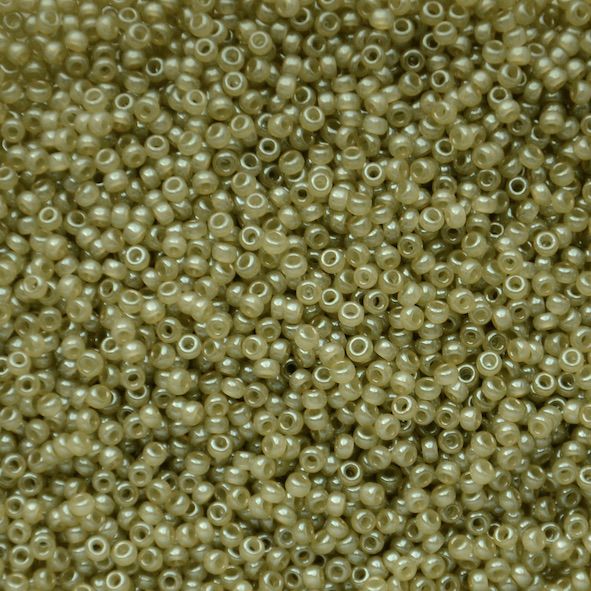 15-2374 Translucent Celery Size 15 Seed Beads