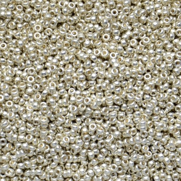 15-4201 Dur Galv Silver Size 15 Seed Beads
