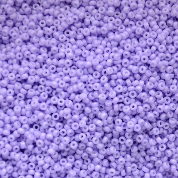 15-4488 Dur Op Pale Purple Size 15 Seed Beads