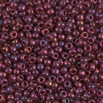 RC8-0313 Cranberry Gold Lustre Size 8 Seed Beads