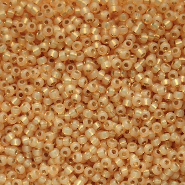 RC8-0552 Dyed Lt Apricot SL Alabaster Size 8 Seed Beads