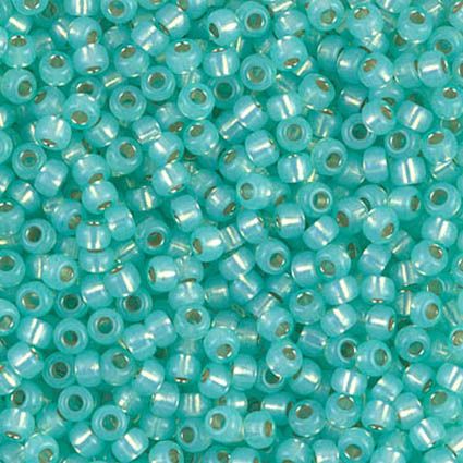 RC8-0571 Dyed Sea Green SL Alabaster Size 8 Seed Beads