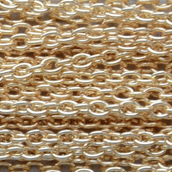 FN334 Gold Trace Chain Link Size 3.5x4.5mm