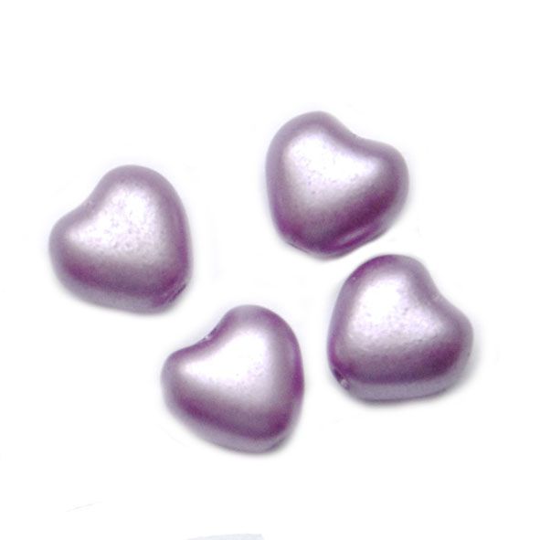 GL6002 6mm Lilac Pearl Heart