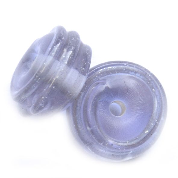GL6520 Clear Lilac Swirl Beads