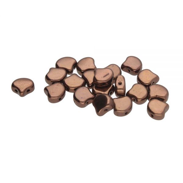 GNK020 Bronze Lustre Ginko Beads