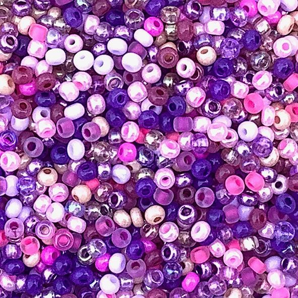 MX032 Fuchsia Mix Size 11 Seed Beads