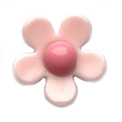 PB173 22mm Acrylic Pink Flower Bead