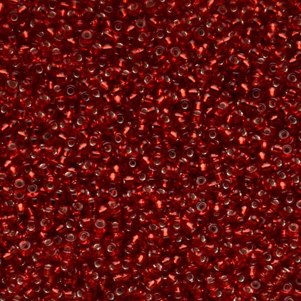 RC11-0010 SL Flame Red Size 11 Seed Beads