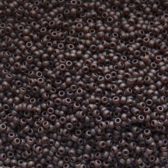 RC11-0135F Matt Trans Brown Size 11 Seed Beads