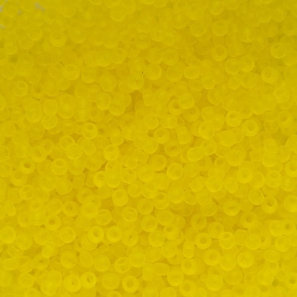 RC11-0136F Matt Trans Yellow Size 11 Seed Beads