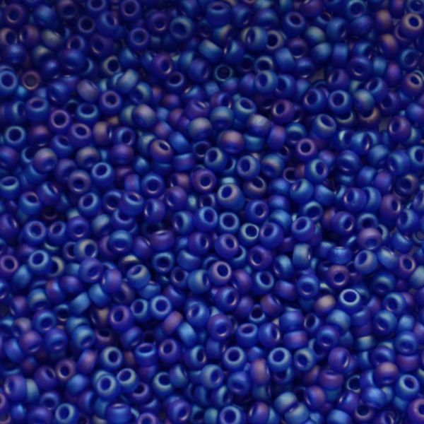 RC11-0151FR Matt Trans Cobalt AB Size 11 Seed Beads