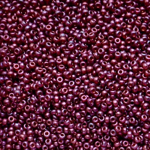 RC11-0313 Cranberry Gold Lustre Size 11 Seed Beads