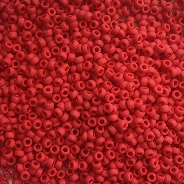 RC11-0408F Mat Op Dk Red Size 11 Seed Beads