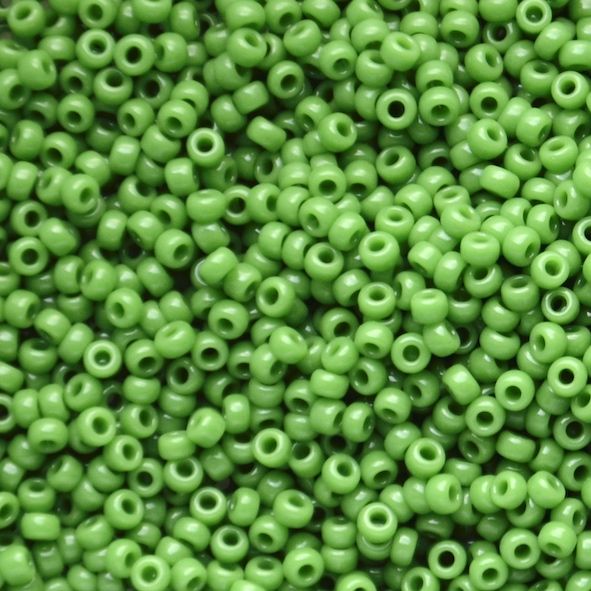 RC11-0411 Op Green Size 11 Seed Beads