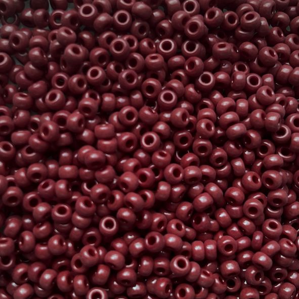 RC11-0419 Op Red Brown Size 11 Seed Beads