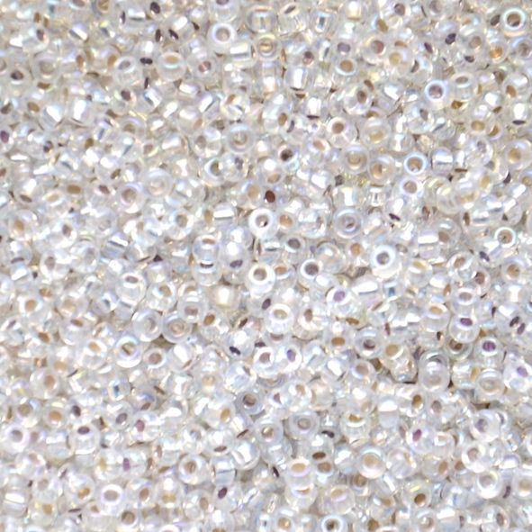 RC11-1001 SL Crystal AB Size 11 Seed Beads
