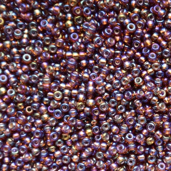 RC11-1005 SL Dk Topaz AB Size 11 Seed Beads