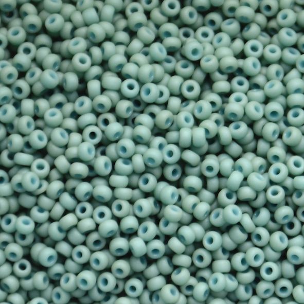 RC11-2028 Matt Met Seafoam Green Size 11 Seed Beads