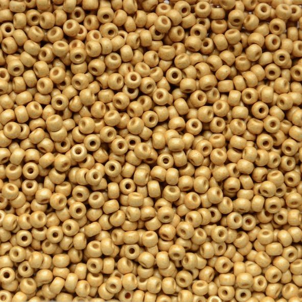 RC11-4202F Dur Mat Galvanised Gold Size 11 Seed Beads