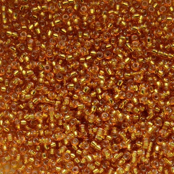 RC11-4261 Dur SL Dyed Amber Gold Size 11 Seed Beads