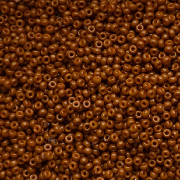 RC11-4458 Dur Op Dyed Red Brown Size 11 Seed Beads
