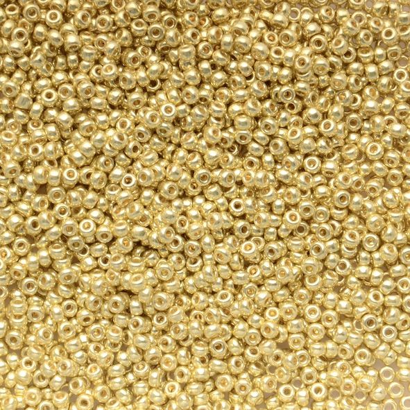 RC11-5102 Dur Galv Yellow Size 11 Seed Beads