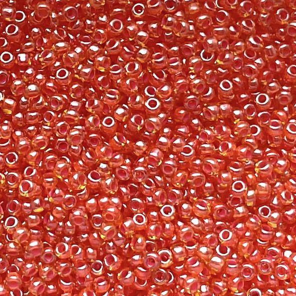 RC129 Orange Ld Pale Topaz Size 10 Seed Beads