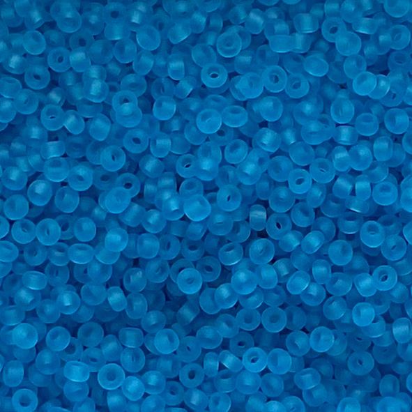 RC539 Frost Trans Turquoise Size 10 Seed Beads