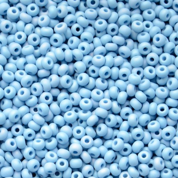 RC541 Frost Op Turquoise AB Size 8 Seed Beads
