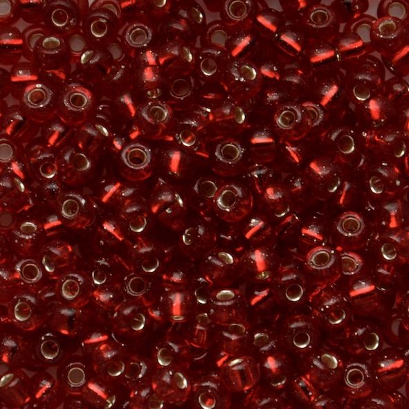 RC8-0011 SL Ruby Size 8 Seed Beads