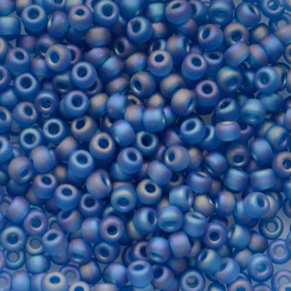 RC8-0149FR Matt Trans Capri Blue AB Size 8 Seed Beads