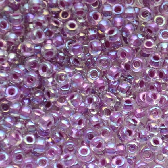 RC8-0264 Raspberry Ld Crystal AB Size 8 Seed Beads
