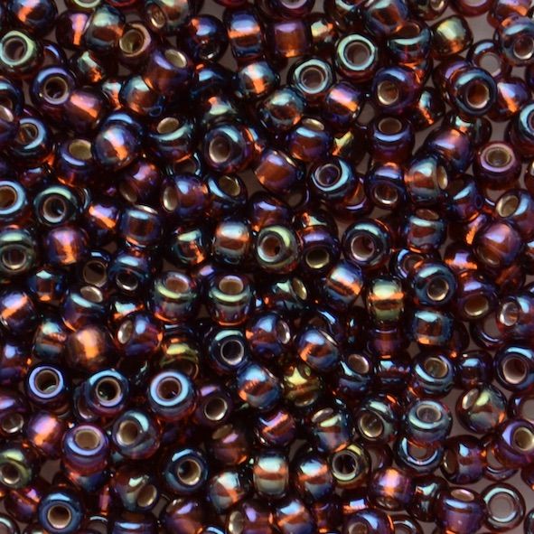 RC8-1005 SL Dk Topaz AB Size 8 Seed Beads