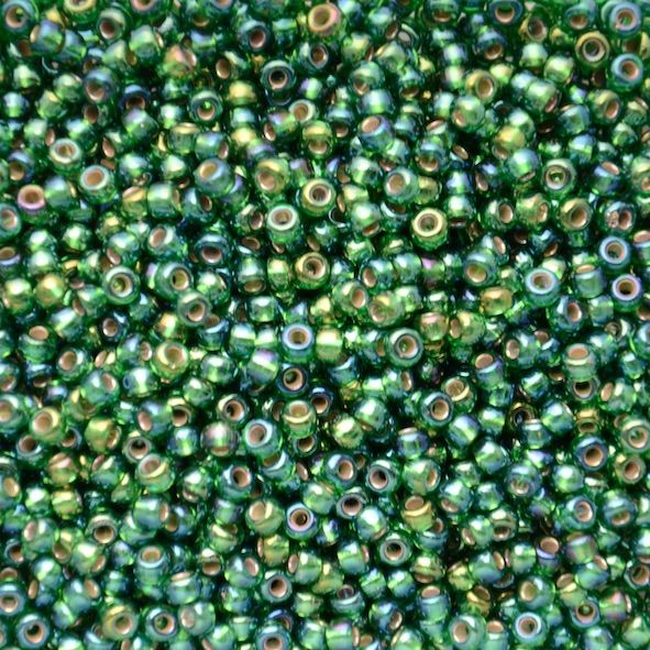 RC8-1016 SL Green AB Size 8 Seed Beads