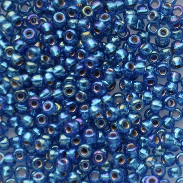 RC8-1025 SL Capri Blue AB Size 8 Seed Beads