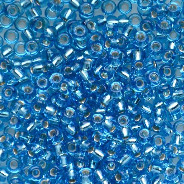 RC8-2429 SL Dk Aqua AB Size 8 Seed Beads