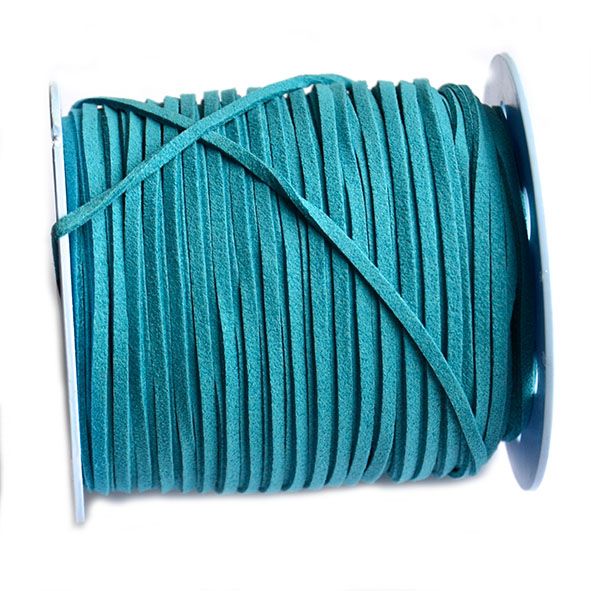 TG048 Turquoise microfibre suede lace