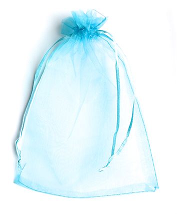 BG223 Large Turquoise Organza Gift Bag