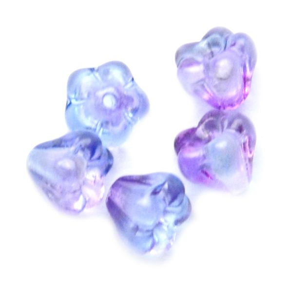 GL1751 4x6mm Supa Violet Blossom Flower Bead