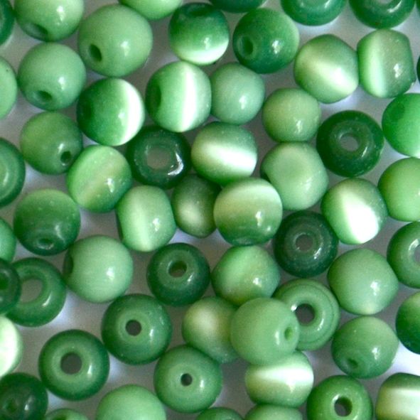 GL5677 Green Cats Eye Rounds