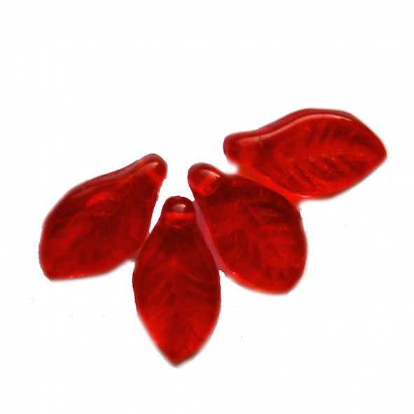 GL5812 Red TO Leaf Bead