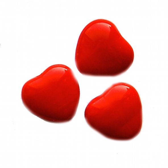 GL5818 10x12mm TH Opaque Red Marl Heart