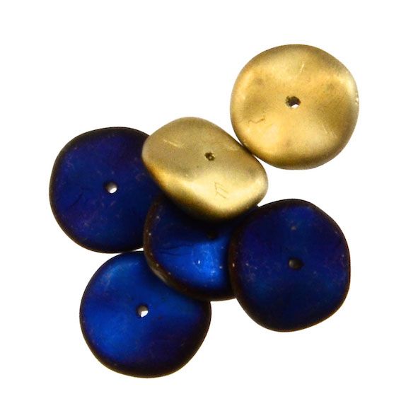 GL5831 MidnightMatt Gold Ripple Beads