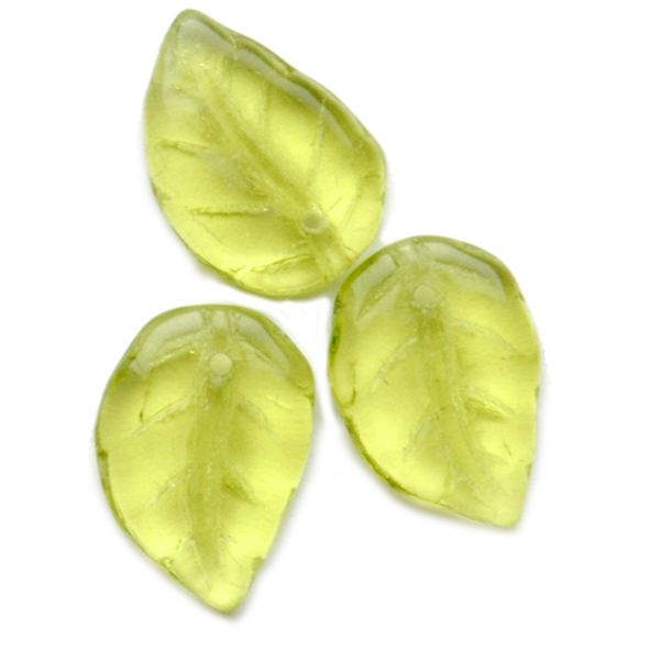 GL6141 15x10mm Olive Green Leaf