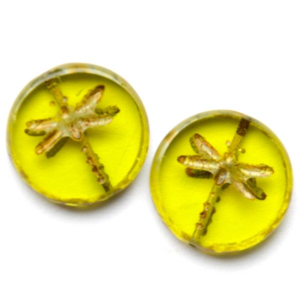 GL6332 Olive Dragonfly Bead