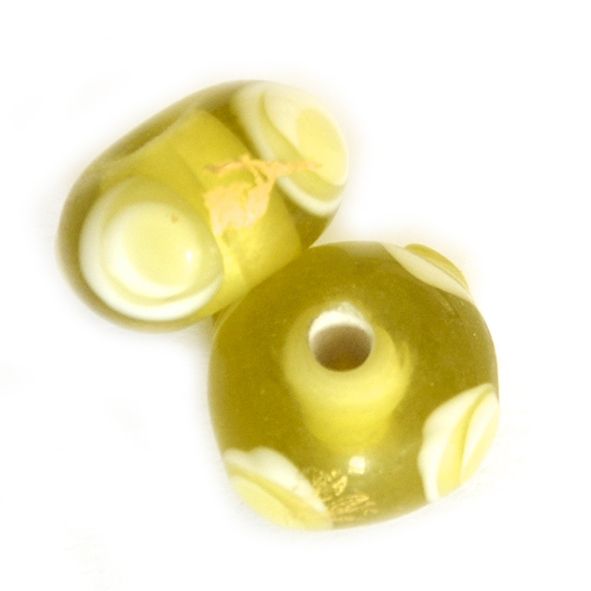 GL6593 Yellow Spot Beads